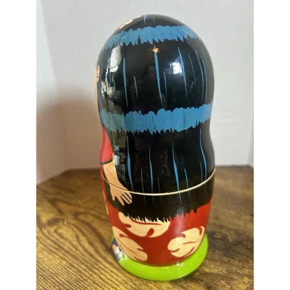 Disney Lilo Stitch Wooden Nesting Dolls Hand Painted Set 7.5 Inch Tall - Picture 10 of 11